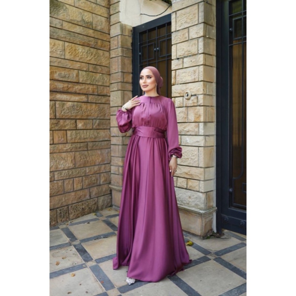 Floor length satin Maxi Dress
